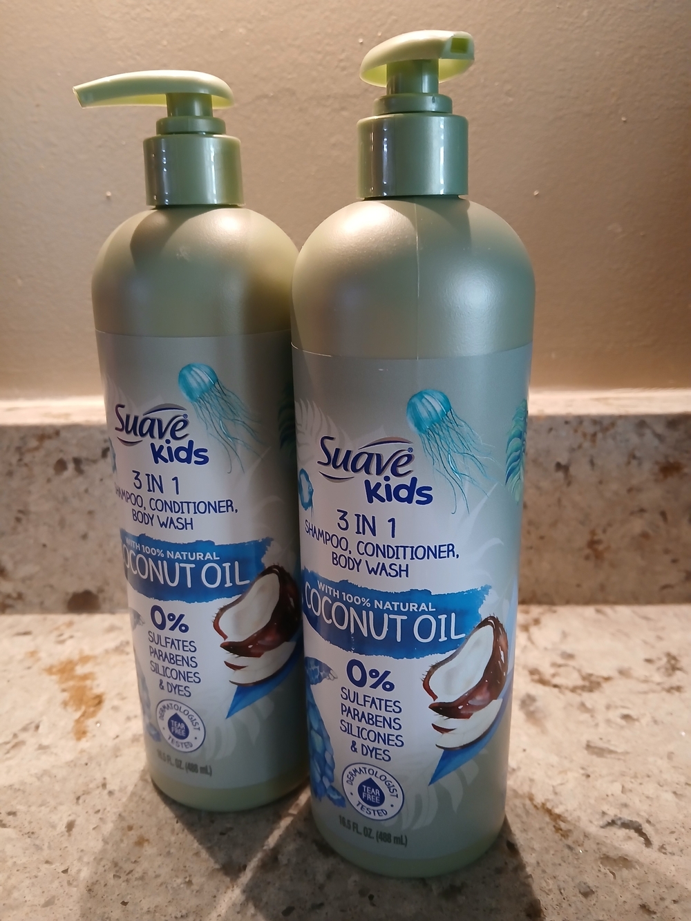 Suave Kids 3-in-1 Coconut Oil Shampoo, Conditioner & Body Wash Set Of 2